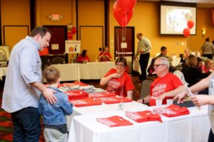 Volunteers at fundraiser